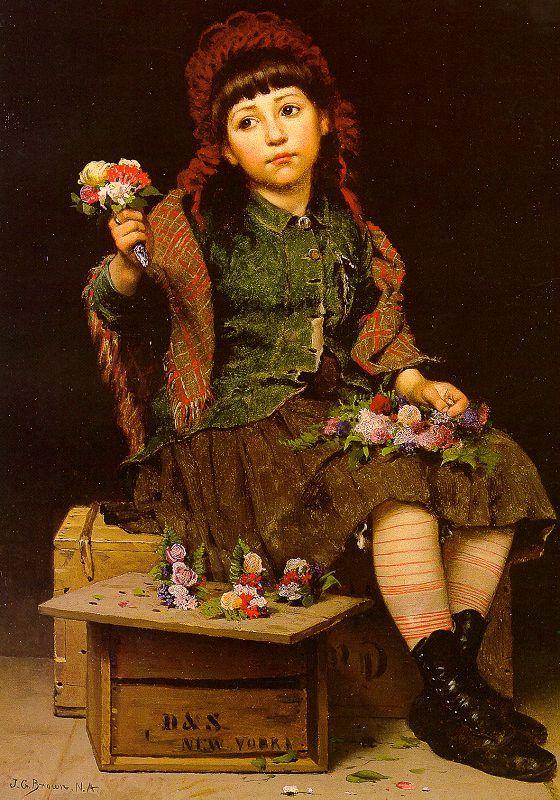 John George Brown Buy a Posy oil painting picture